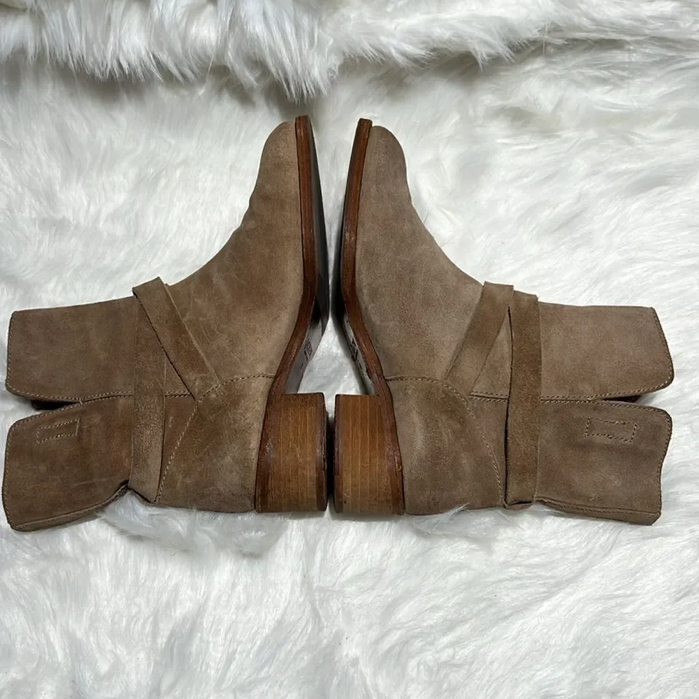 J.Crew $198 Pull‎ On Boots in Tan Suede Size 6. B30B